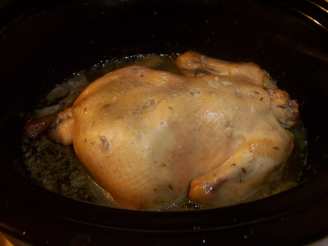 Crock Pot Roasted Chicken With Rosemary and Garlic