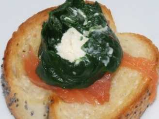Cheese and Spinach Roulade Bruschetta