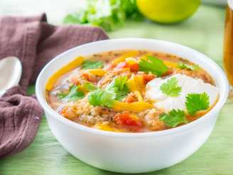 Crock Pot Mexi-Meatball Rice Soup