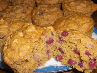 Healthy Pumpkin Pomegranate Muffins