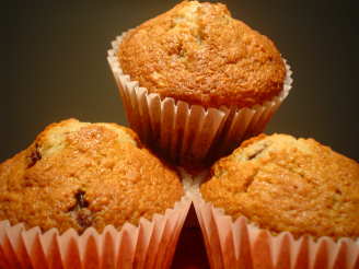 Lower Fat Banana Nut Chip Muffins