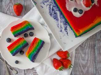 Steamed Rainbow Layer Cake