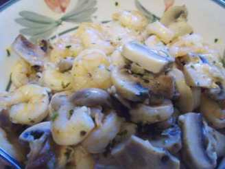 Jumbo Prawns (Shrimp)  With Mushrooms and Onions