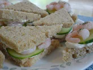 Cucumber Shrimp Tea Sandwiches