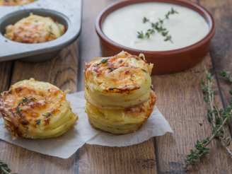 Twice Baked Mini Potato Dauphinoise - Potato Gratin Muffins
