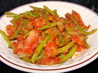 Green Beans Braised in Tomatoes