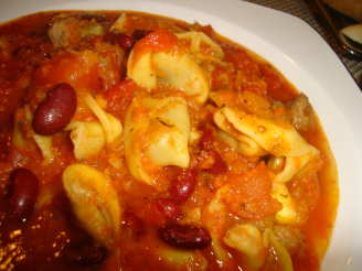Kate's Spicy Sausage Tortellini Soup