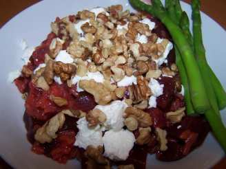 Beet Risotto With Goat Cheese and Walnuts