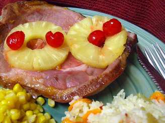 Apricot Glazed Baked Ham for Two