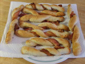 Bacon Wrapped Parmesan Breadsticks