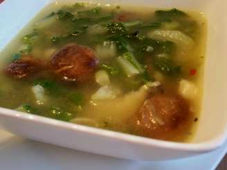Ch'ing Ts'ai Ma Ku T'ang Mushroom and Cabbage Soup