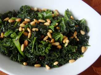 Green Kale With Raisins & Toasted Pine Nuts