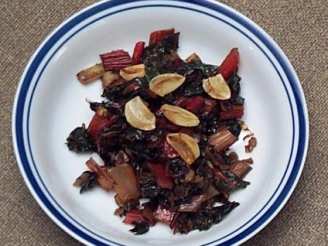 Sauteed Swiss Chard with Red Onions