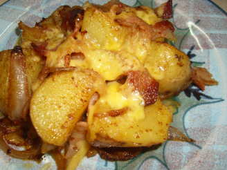 Spicy Potatoes W/Smoked Gouda, Bacon & Onions (#9)
