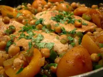 Chicken & Chickpeas in Apricot Syrup Reduction