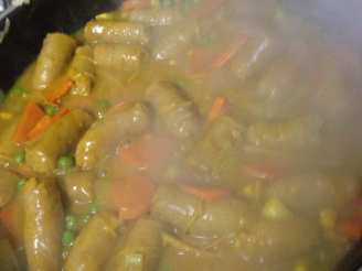 Simple Curried Sausages