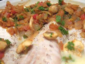 Perch or Snapper Fillet With Tomatoes and Onion