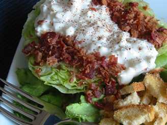 Iceberg Wedge With Warm Bacon & Blue Cheese Dressing