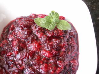 Oven-Baked Cranberry & Raspberry Sauce