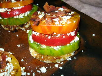 Tomato Towers With Blue Cheese & Bacon