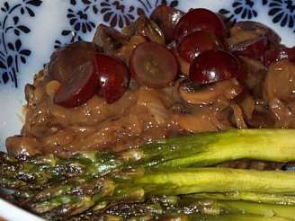 Veal Scaloppine With Grapes and Mushrooms