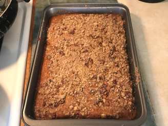Pear Coffee Cake with Ginger Pecan Crunch Topping