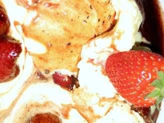 Fresh Strawberries and Balsamic Vinegar Ice Cream Parfaits