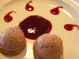 Rich Chocolate Mousse With Raspberry Coulis
