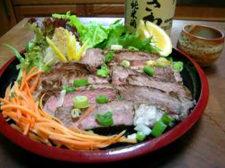 Ginger Beef Tataki With Lemon-Soy Dipping Sauce