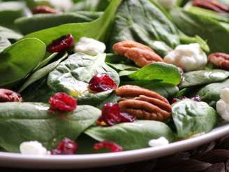 Spinach, Toffee Pecan and Goat Cheese Salad