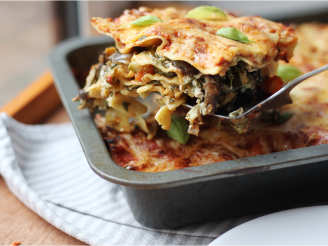 Roast Vegetable Lasagne With Spinach and Ricotta