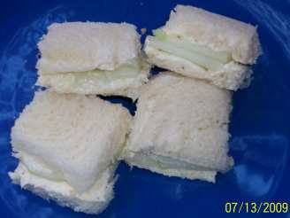 Cucumber and Cream Cheese Tea Sandwiches