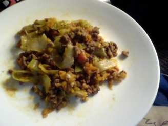 Mild Curry Ground Beef and Cabbage