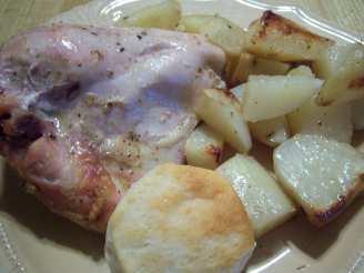 Basic Golden Chicken With Potatoes