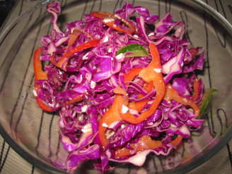 Red Cabbage Salad With Feta Cheese and Olives