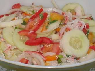 Vidalia Onion, Crab and Tomato Salad