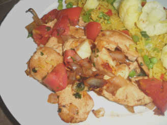 Chicken Sauté With White Wine and Tomatoes