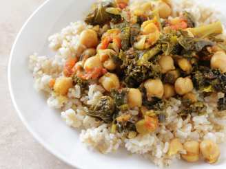 Curried Chickpeas & Kale