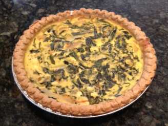 Spinach Quiche With Sun-Dried Tomato and Basil Feta Cheese