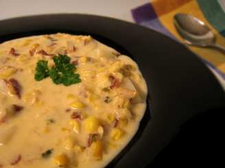 Creamy Corn & Bacon Chowder for Two