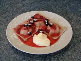 Jack's Three Berry Ravioli With Berry Compote
