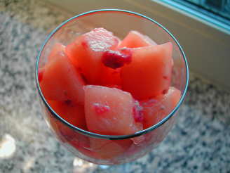 Swedish Melon With Red Raspberry Puree (Melon-Och Hallendessert)