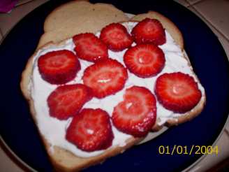 Fruit and Whipped Cream Sandwich