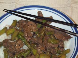 Chinese Beef and Asparagus With Black Bean Sauce