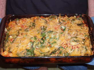 Baked Spaghetti With Chicken and Spinach