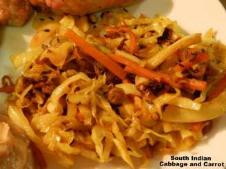South Indian Cabbage and Carrot