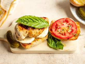 Grilled Chicken Sandwiches With Mozzarella, Tomato and Basil