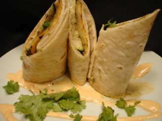 Grilled Vegetable Tortilla Roll With Roasted Jalapeno Mayonnaise