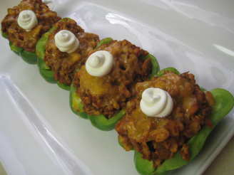 Chicken Stuffed " Chili" Bell Peppers