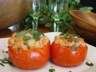 Grilled Stuffed Mozzarella Tomatoes